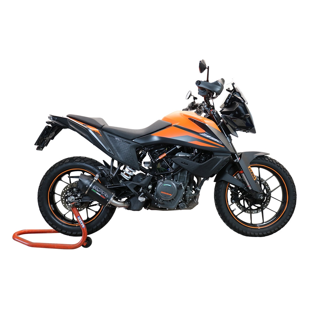 Egzoz ile uyumlu Ktm Adventure 390 2021-2024, Furore Nero, Yarış Sistemi Susturucu ve özel bağlantı borusu 