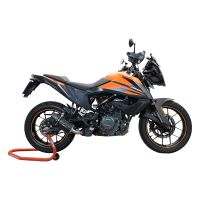 Egzoz ile uyumlu Ktm Adventure 390 2021-2024, Furore Nero, Yarış Sistemi Susturucu ve özel bağlantı borusu 