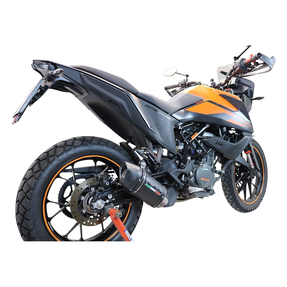 Egzoz ile uyumlu Ktm Adventure 390 2021-2024, Furore Nero, Yarış Sistemi Susturucu ve özel bağlantı borusu 