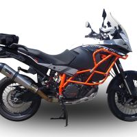 GPR exhaust compatible with  Ktm Lc 8 Adventure 1090 2017-2020, New Grand Prix Evo Titanium, Homologated legal slip-on exhaust including removable db killer and link pipe 