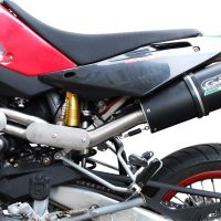 Egzoz ile uyumlu Husqvarna TE 610 E - SM 610 2007-2009, Furore Nero, Egzoz yasal, onaylı, çıkarılabilir db killer ve bağlantı borulu susturucu 