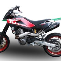 Egzoz ile uyumlu Husqvarna TE 610 E - SM 610 2007-2009, Furore Nero, Egzoz yasal, onaylı, çıkarılabilir db killer ve bağlantı borulu susturucu 