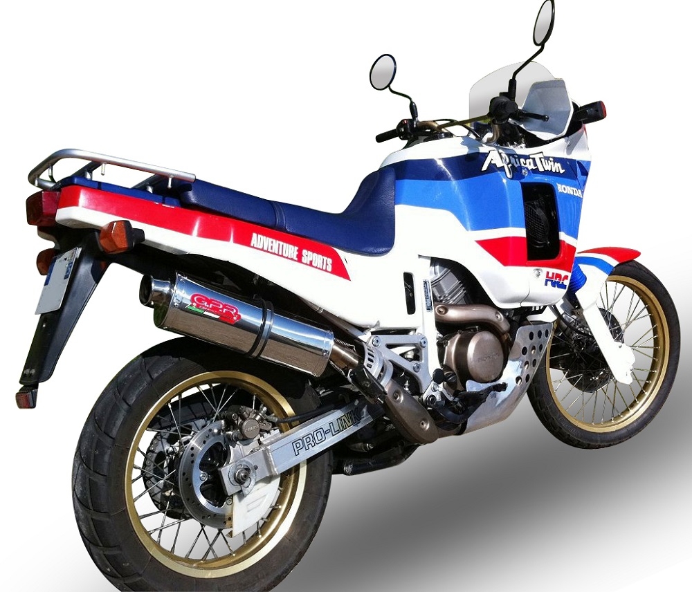 Egzoz ile uyumlu Honda Africa Twin NXR - XRV 650 Rd03 1988-1989, Trioval, Egzoz yasal, onaylı, çıkarılabilir db killer ve bağlantı borulu susturucu 