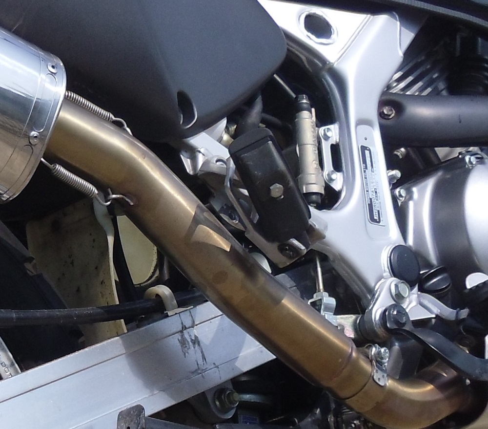 Exhaust compatible with Honda Africa Twin XRV 750 RD07 1993-2003, Trioval, Homologated legal slip-on exhaust including removable db killer and link pipe 