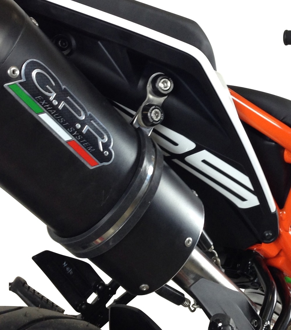 Egzoz ile uyumlu Ktm Duke 125 2017-2020, Albus Evo4, Onaylı egzoz, bağlantı borusu ve çıkarılabilir db öldürücü dahil Avrupa DIŞI pazarlar için yasal 