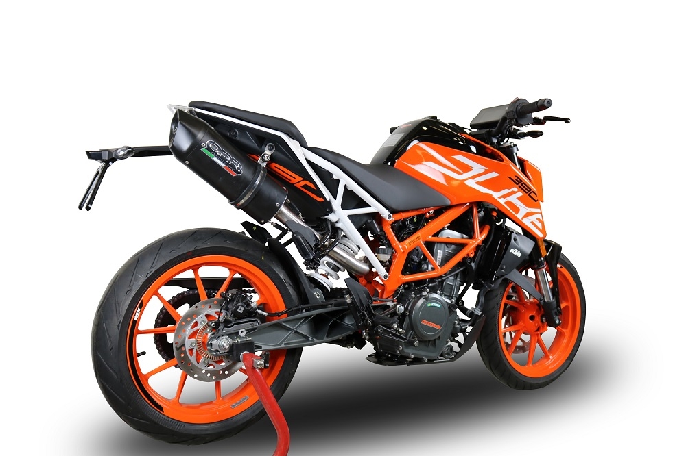 Egzoz ile uyumlu Ktm Duke 250 2017-2020, Furore Nero, Yarış Sistemi Susturucu ve özel bağlantı borusu 