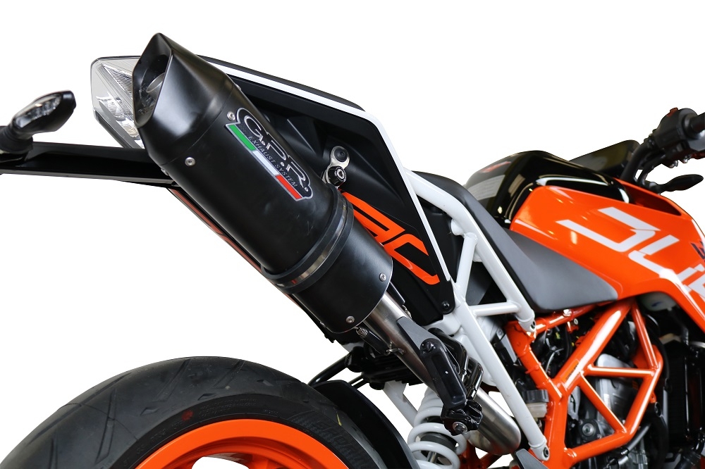 Egzoz ile uyumlu Ktm Duke 250 2017-2020, Furore Nero, Yarış Sistemi Susturucu ve özel bağlantı borusu 