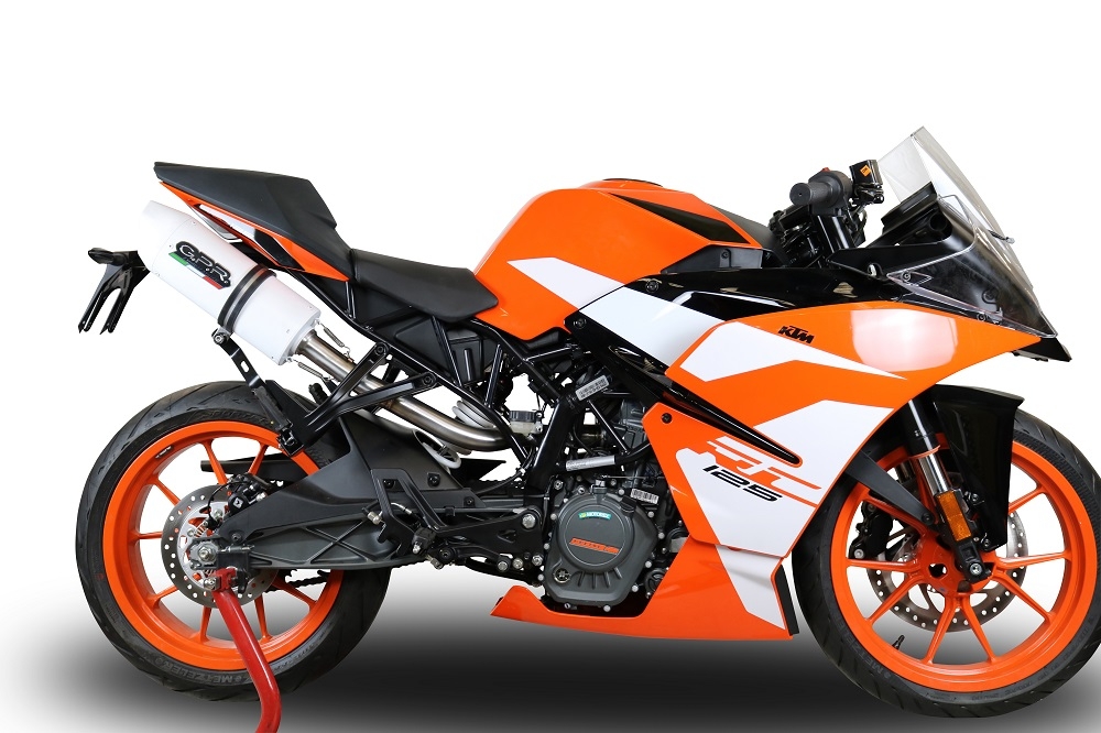 Egzoz ile uyumlu Ktm Rc 125 2017-2020, Albus Evo4, Onaylı egzoz, bağlantı borusu ve çıkarılabilir db öldürücü dahil Avrupa DIŞI pazarlar için yasal 