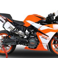 Egzoz ile uyumlu Ktm Rc 125 2017-2020, Albus Evo4, Onaylı egzoz, bağlantı borusu ve çıkarılabilir db öldürücü dahil Avrupa DIŞI pazarlar için yasal 