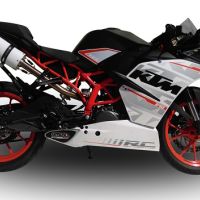 Egzoz ile uyumlu Ktm Rc 390 2015-2016, Albus Ceramic, Egzoz yasal, onaylı, çıkarılabilir db killer ve bağlantı borulu susturucu 