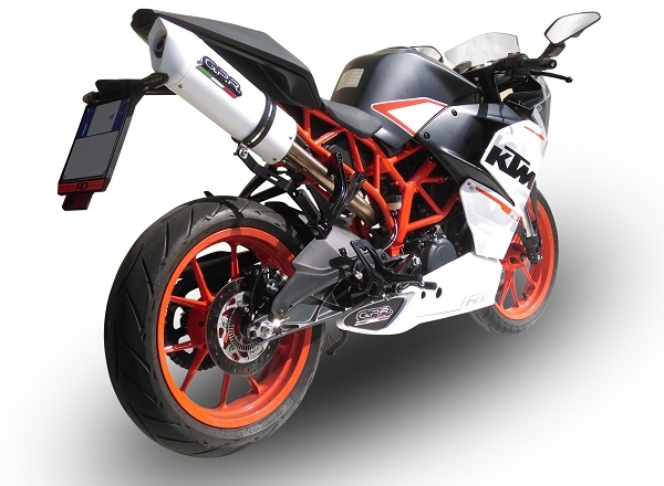 Egzoz ile uyumlu Ktm Rc 390 2015-2016, Albus Ceramic, Egzoz yasal, onaylı, çıkarılabilir db killer ve bağlantı borulu susturucu 