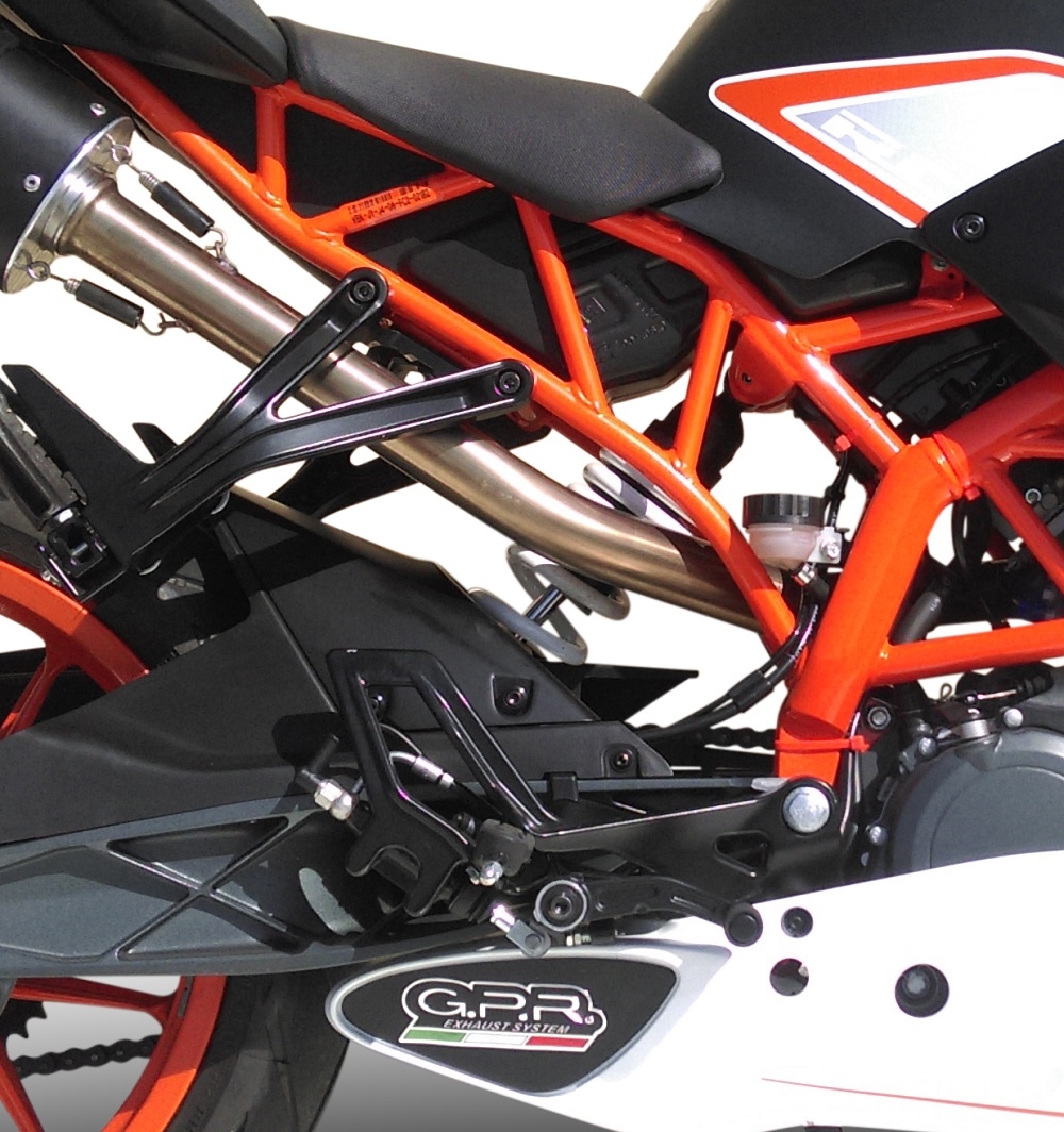 Egzoz ile uyumlu Ktm Rc 390 2015-2016, Albus Ceramic, Egzoz yasal, onaylı, çıkarılabilir db killer ve bağlantı borulu susturucu 