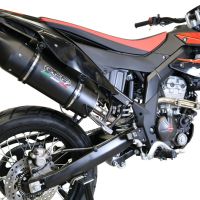 Egzoz ile uyumlu Aprilia Rx 125 2018-2020, Furore Evo4 Nero, Egzoz yasal, onaylı, çıkarılabilir db killer ve bağlantı borulu susturucu 