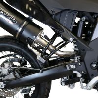 Egzoz ile uyumlu Aprilia Rx 125 2018-2020, Furore Evo4 Nero, Egzoz yasal, onaylı, çıkarılabilir db killer ve bağlantı borulu susturucu 
