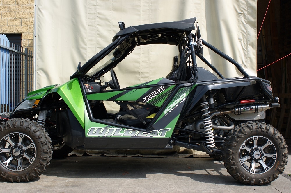 Egzoz ile uyumlu Artic Cat Wild Cat 1000 2012-2014, Deeptone Atv, Egzoz yasal, onaylı, çıkarılabilir db killer ve bağlantı borulu susturucu 