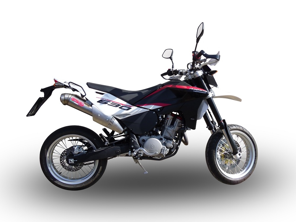 Egzoz ile uyumlu Husqvarna TE 630 E - SMS 630 - Smr 630 2010-2014, Powercone Evo, Homologe sistem Double Susturucu ve özel bağlantı borusu 