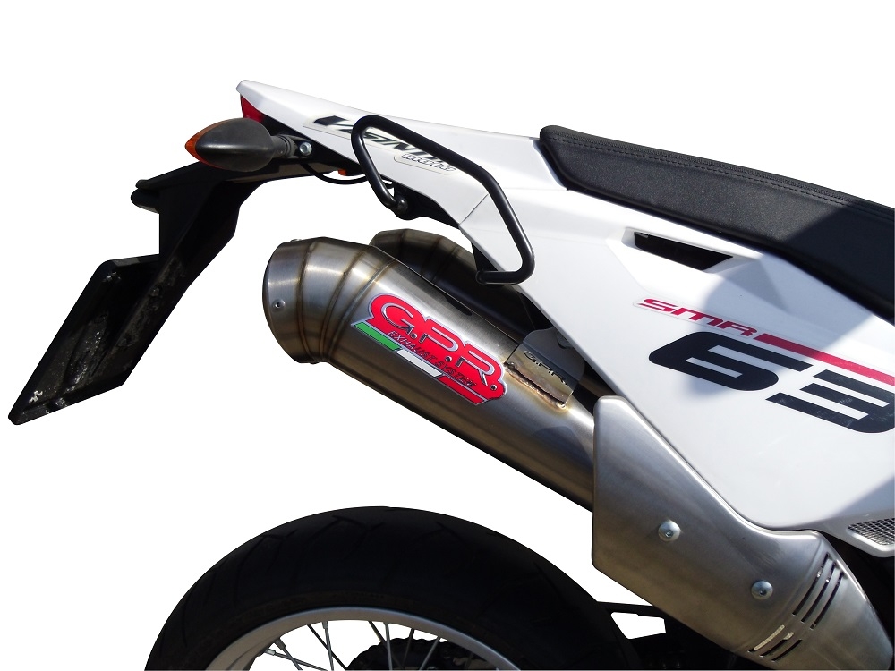 Egzoz ile uyumlu Husqvarna TE 630 E - SMS 630 - Smr 630 2010-2014, Powercone Evo, Homologe sistem Double Susturucu ve özel bağlantı borusu 