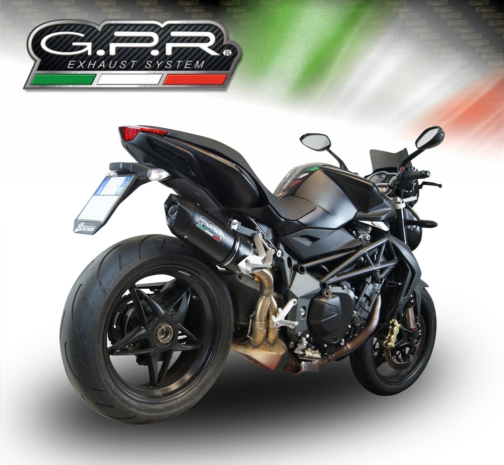 Egzoz ile uyumlu Mv Agusta Brutale 990 R 2010-2011, Furore Nero, Egzoz yasal, onaylı, çıkarılabilir db killer ve bağlantı borulu susturucu 