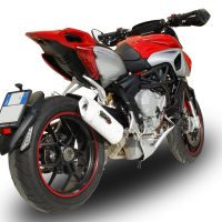 Egzoz ile uyumlu Mv Agusta Rivale - Stradale 800 2014-2016, Albus Ceramic, Egzoz yasal, onaylı, çıkarılabilir db killer ve bağlantı borulu susturucu 