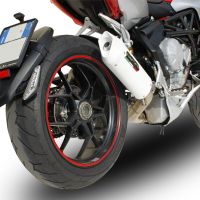 Egzoz ile uyumlu Mv Agusta Rivale - Stradale 800 2014-2016, Albus Ceramic, Egzoz yasal, onaylı, çıkarılabilir db killer ve bağlantı borulu susturucu 