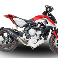Egzoz ile uyumlu Mv Agusta Rivale - Stradale 800 2014-2016, Furore Nero, Egzoz yasal, onaylı, çıkarılabilir db killer ve bağlantı borulu susturucu 