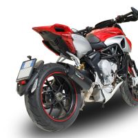 Egzoz ile uyumlu Mv Agusta Rivale - Stradale 800 2014-2016, Furore Nero, Egzoz yasal, onaylı, çıkarılabilir db killer ve bağlantı borulu susturucu 