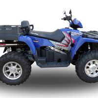 Egzoz ile uyumlu Polaris Sportsman 800 X2 2007-2010 2007-2010, Deeptone Atv, Orijinal manifolda herhangi bir değişiklik yapmadan takılabilen susturucu 