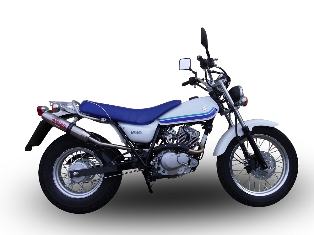 Egzoz ile uyumlu Suzuki Rv 125 Van Van 2003-2017, Deeptone Inox, Egzoz yasal, onaylı, çıkarılabilir db killer ve bağlantı borulu susturucu 
