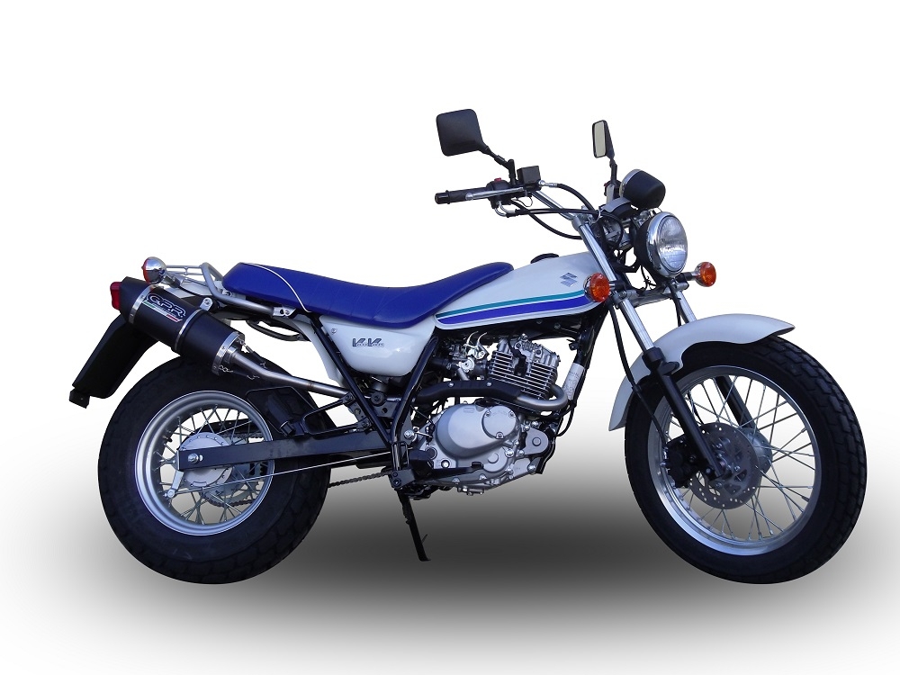 Egzoz ile uyumlu Suzuki Rv 125 Van Van 2003-2017, Furore Nero, Egzoz yasal, onaylı, çıkarılabilir db killer ve bağlantı borulu susturucu 
