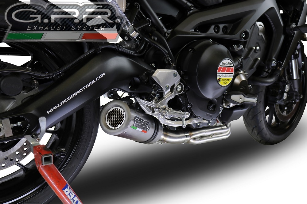 Egzoz ile uyumlu Yamaha Mt-09 Tracer 900 2015-2016, M3 Inox , Onaylanmış ve yasal, çıkarılabilir db öldürücü dahil tam sistem egzozu 
