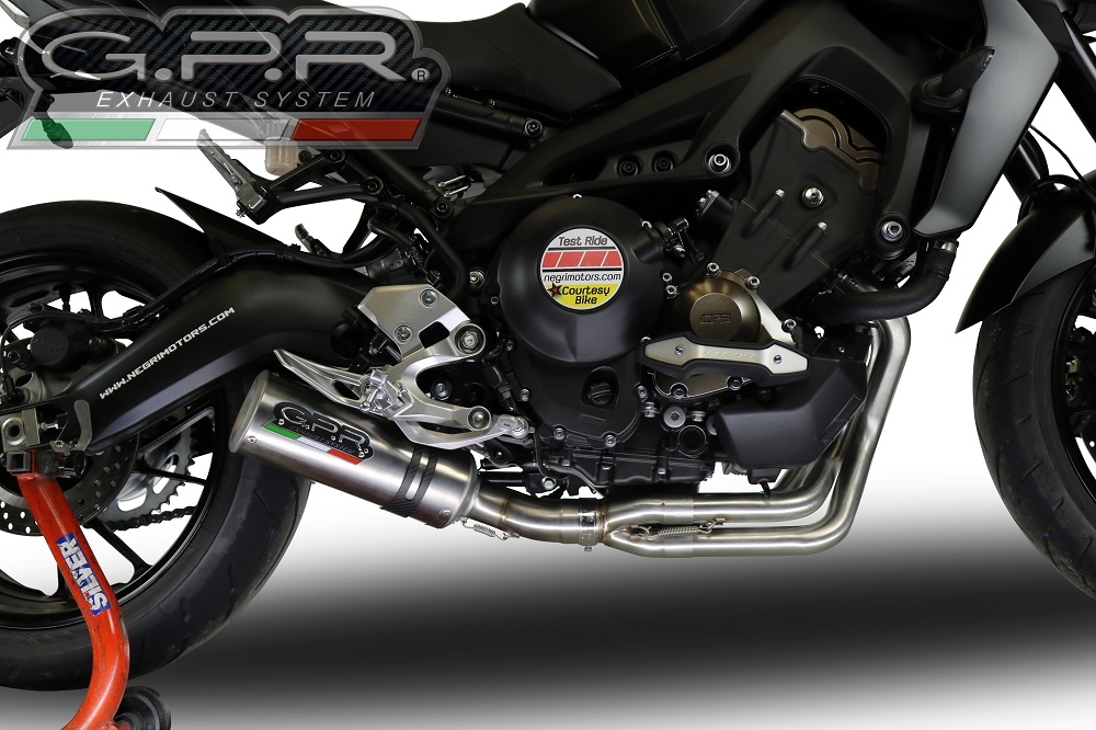 Egzoz ile uyumlu Yamaha Mt-09 Tracer 900 2015-2016, M3 Inox , Onaylanmış ve yasal, çıkarılabilir db öldürücü dahil tam sistem egzozu 