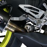 Exhaust compatible with Yamaha Mt-10 2016-2024, M3 Poppy , Homologated legal slip-on exhaust including removable db killer and link pipe 