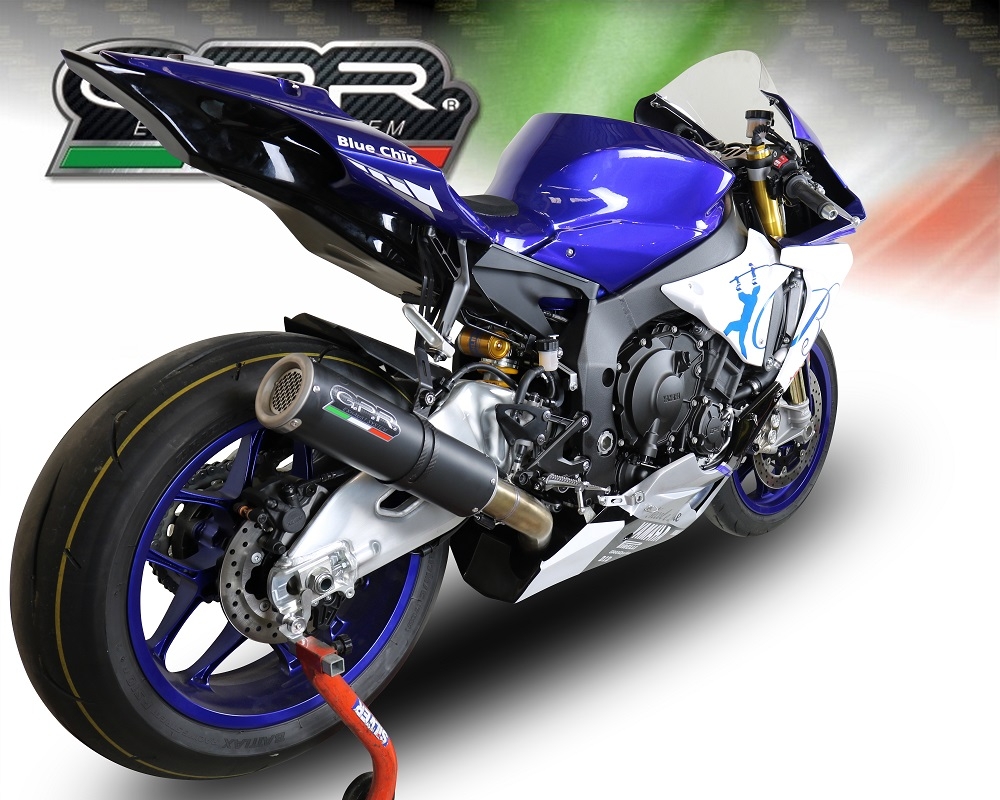 Egzoz ile uyumlu Yamaha Yzf R1-R1-M 2020-2025, M3 Black Titanium, Yarış Sistemi Susturucu ve özel bağlantı borusu 