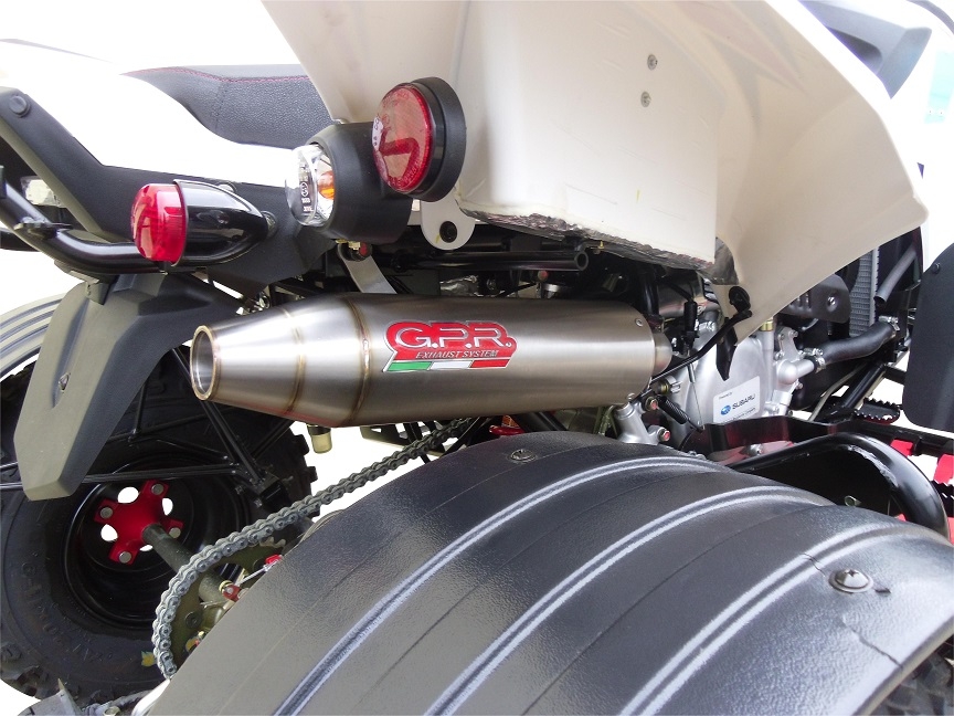 Egzoz ile uyumlu Beeline Bestia 3.3 Supermoto -Offroad 2011-2021, Deeptone Atv, Egzoz yasal, onaylı, çıkarılabilir db killer ve bağlantı borulu susturucu 