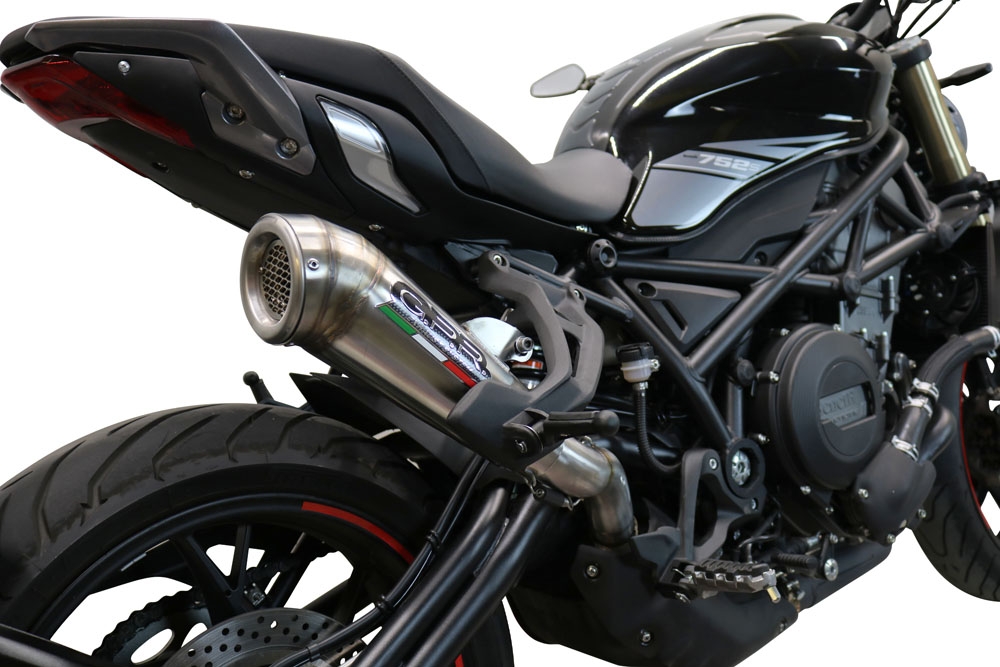 Egzoz ile uyumlu Benelli 752 S 2019-2021, Powercone Evo, Egzoz yasal, onaylı, çıkarılabilir db killer ve bağlantı borulu susturucu 