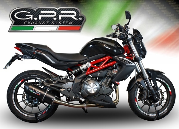 Egzoz ile uyumlu Benelli Bn 302 S 2015-2016, Furore Nero, Egzoz yasal, onaylı, çıkarılabilir db killer ve bağlantı borulu susturucu 