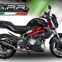Egzoz ile uyumlu Benelli Bn 302 S 2015-2016, Furore Nero, Egzoz yasal, onaylı, çıkarılabilir db killer ve bağlantı borulu susturucu 