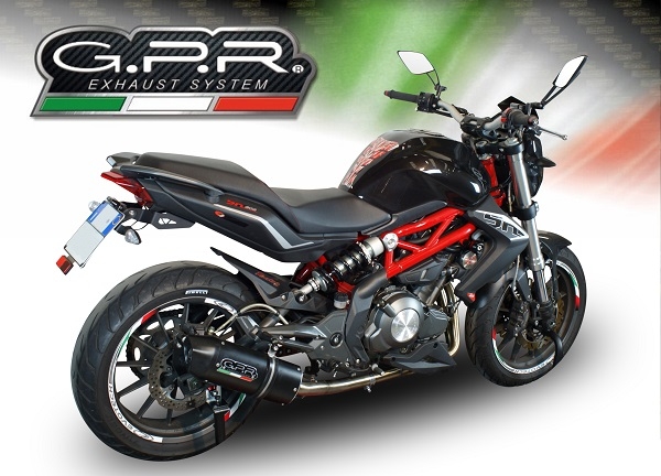 Egzoz ile uyumlu Benelli Bn 302 S 2015-2016, Furore Nero, Egzoz yasal, onaylı, çıkarılabilir db killer ve bağlantı borulu susturucu 