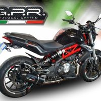 Egzoz ile uyumlu Benelli Bn 302 S 2015-2016, Furore Nero, Egzoz yasal, onaylı, çıkarılabilir db killer ve bağlantı borulu susturucu 