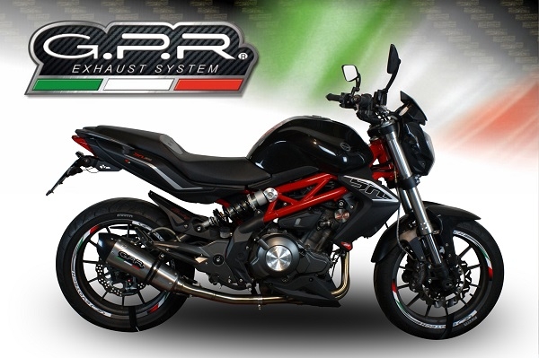 Egzoz GPR ile uyumlu  Benelli Bn 302 S 2015-2016, New Grand Prix Evo Titanium, Egzoz yasal, onaylı, çıkarılabilir db killer ve bağlantı borulu susturucu 