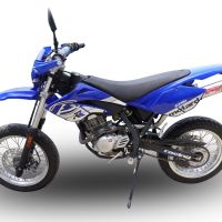 Egzoz ile uyumlu Beta RR 125 Enduro Ac 4t 2005-2009, Deeptone Inox, Egzoz yasal, onaylı, çıkarılabilir db killer ve bağlantı borulu susturucu 