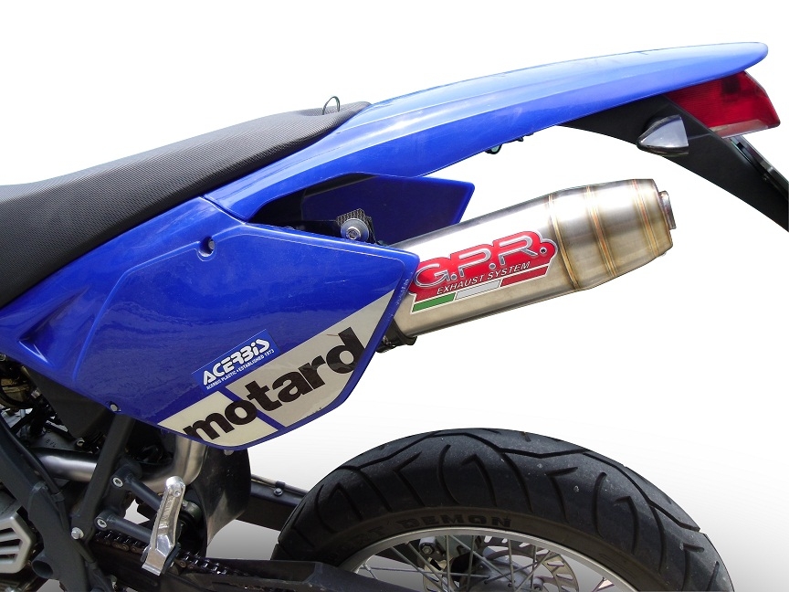 Egzoz ile uyumlu Beta RR 125 Enduro Ac 4t 2005-2009, Deeptone Inox, Egzoz yasal, onaylı, çıkarılabilir db killer ve bağlantı borulu susturucu 