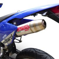 Egzoz ile uyumlu Beta RR 125 Enduro Ac 4t 2005-2009, Deeptone Inox, Egzoz yasal, onaylı, çıkarılabilir db killer ve bağlantı borulu susturucu 