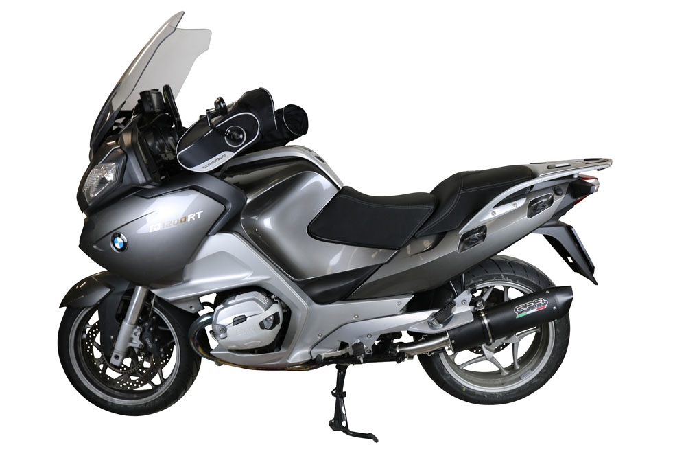 Egzoz ile uyumlu Bmw R 1200 Rt 2009-2013, Furore Nero, Egzoz yasal, onaylı, çıkarılabilir db killer ve bağlantı borulu susturucu 