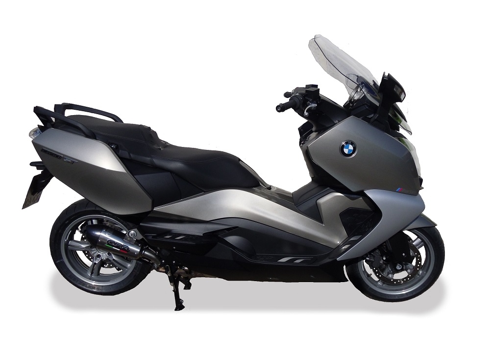 GPR exhaust compatible with  Bmw C 650 Gt 2012-2015, New Grand Prix Evo Titanium, Homologated legal slip-on exhaust including removable db killer and link pipe 