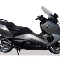GPR exhaust compatible with  Bmw C 650 Gt 2012-2015, New Grand Prix Evo Titanium, Homologated legal slip-on exhaust including removable db killer and link pipe 
