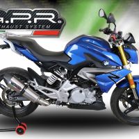 GPR exhaust compatible with  Bmw G 310 R 2022-2024, New Grand Prix Evo Titanium, full system exhaust legal for UK and non-EU countries including removable db killer 