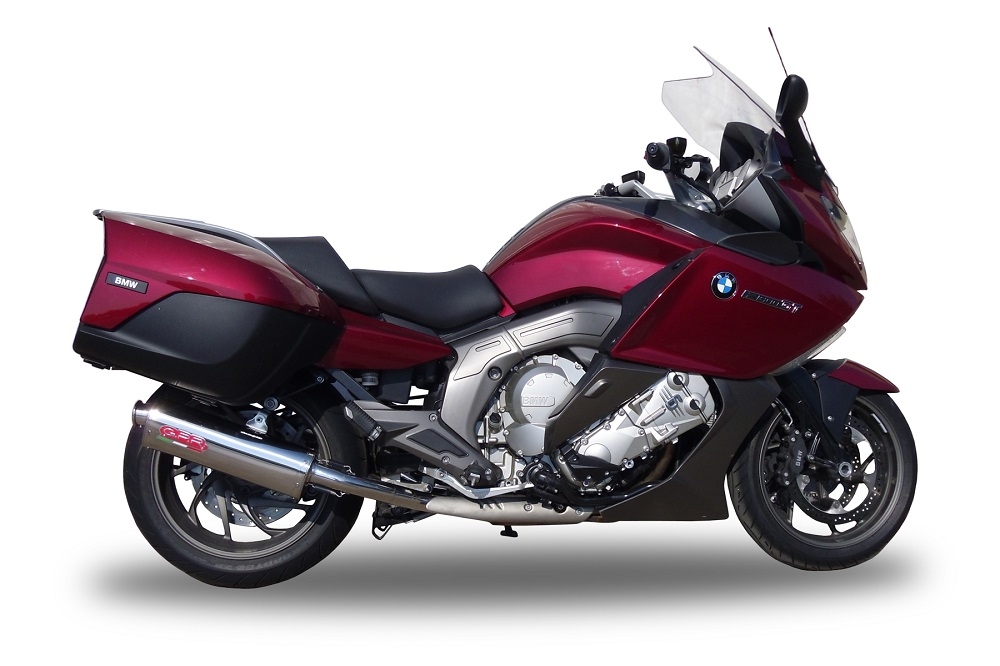 Exhaust compatible with Bmw K 1600 Gtl 2012-2016, Trioval, Dual Homologated legal slip-on exhaust including removable db killers and link pipes 