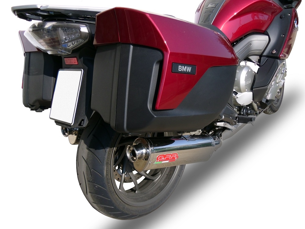 Exhaust compatible with Bmw K 1600 Gtl 2012-2016, Trioval, Dual Homologated legal slip-on exhaust including removable db killers and link pipes 