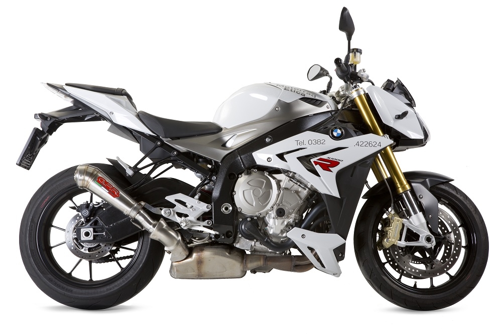 Egzoz ile uyumlu Bmw S 1000 R -M 2014-2016, Powercone Evo, Egzoz yasal, onaylı, çıkarılabilir db killer ve bağlantı borulu susturucu 